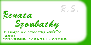 renata szombathy business card